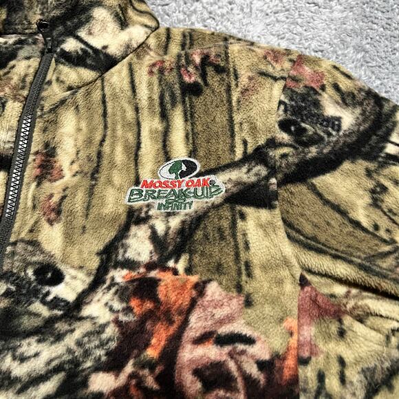 Mossy Oak Break-Up Infinity Jacket Mens Medium Camo Fleece Full Zip Long Sleeve - Picture 2 of 7